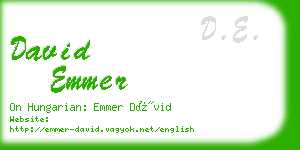 david emmer business card